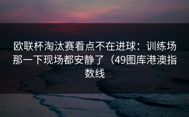 欧联杯淘汰赛看点不在进球：训练场那一下现场都安静了（49图库港澳指数线
