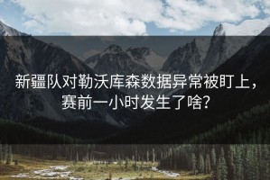 新疆队对勒沃库森数据异常被盯上，赛前一小时发生了啥？