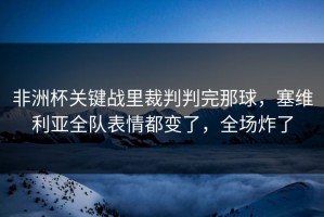 非洲杯关键战里裁判判完那球，塞维利亚全队表情都变了，全场炸了