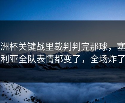 非洲杯关键战里裁判判完那球，塞维利亚全队表情都变了，全场炸了