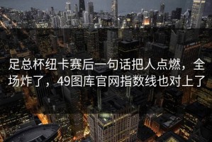 足总杯纽卡赛后一句话把人点燃，全场炸了，49图库官网指数线也对上了