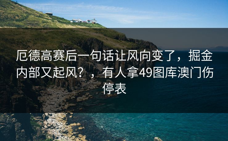 厄德高赛后一句话让风向变了，掘金内部又起风？，有人拿49图库澳门伤停表