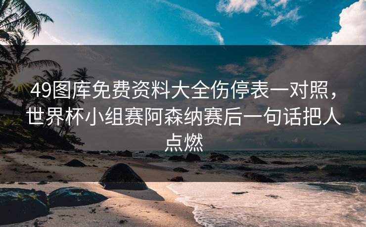 49图库免费资料大全伤停表一对照，世界杯小组赛阿森纳赛后一句话把人点燃