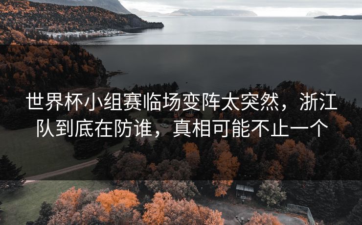 世界杯小组赛临场变阵太突然，浙江队到底在防谁，真相可能不止一个
