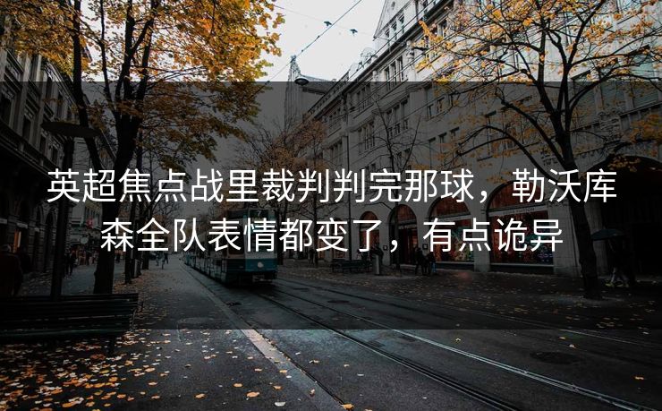 英超焦点战里裁判判完那球，勒沃库森全队表情都变了，有点诡异